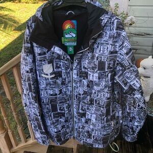 Burton Restricted Get Lucky Dry Ride Ski Snow Jacket XL Coat Adult Theme RARE